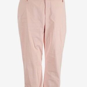 CAbi Pale Pink Straight-Leg Trousers